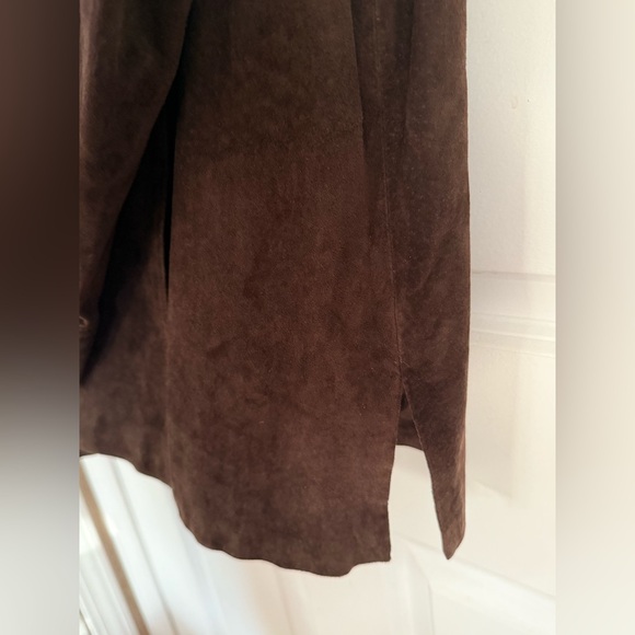 Vintage Kate Hill Chocolate Brown Leather Suede Barn Jacket Women’s size 18W XL - Picture 9 of 16